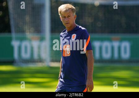 ZEIST, - 1 SETTEMBRE: Allenatore Andries Jonker dei Paesi Bassi durante una sessione di addestramento dei Paesi Bassi al campus di KNVB il 1 settembre 2022 a Zeist, . (Foto di René Nijhuis/Orange Pictures) Foto Stock