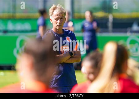 ZEIST, - 1 SETTEMBRE: Allenatore Andries Jonker dei Paesi Bassi durante una sessione di addestramento dei Paesi Bassi al campus di KNVB il 1 settembre 2022 a Zeist, . (Foto di René Nijhuis/Orange Pictures) Foto Stock