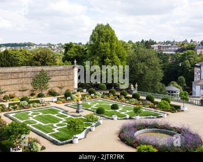 I giardini barocchi dello Schloss Weilburg a Weilburg (Assia/Germania) Foto Stock