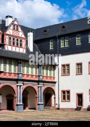 Schloss Weilburg a Weilburg (Assia/Germania) – cortile interno Foto Stock