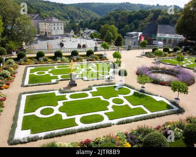 I giardini barocchi dello Schloss Weilburg a Weilburg (Assia/Germania) Foto Stock