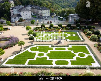 I giardini barocchi dello Schloss Weilburg a Weilburg (Assia/Germania) Foto Stock