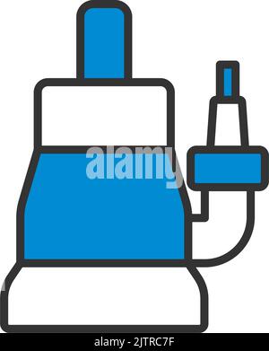 Icona della pompa dell'acqua sommersa. Contorno grassetto modificabile con disegno riempimento colore. Illustrazione vettoriale. Illustrazione Vettoriale