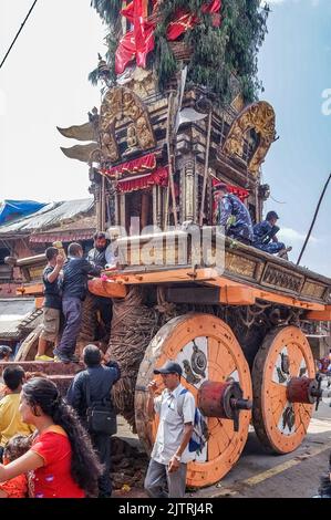 Rato Machindranath Jatra Chariot Festival a Lalitpur, Nepal Foto Stock