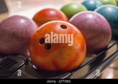 Palla da bowling su un campo a Rio de Janeiro. Foto Stock