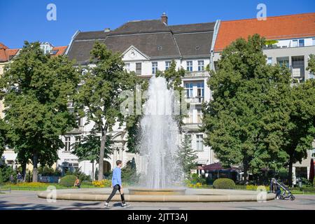 Brunnen, Viktoria-Luise-Platz, Schöneberg, Berlino, Germania Foto Stock