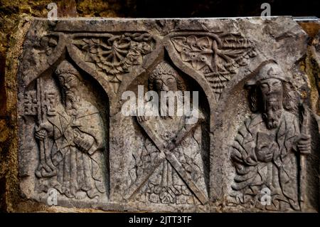 Le rovine di Jerpoint Abbey a Thomastown, Irlanda. Foto Stock