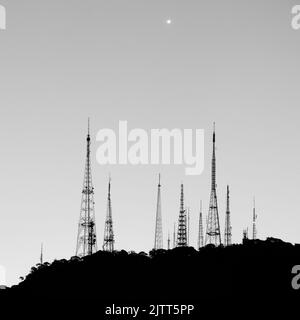 Antenne sulla collina di sumare a Rio de Janeiro. Foto Stock