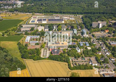 Veduta aerea, Deutsche Bundesbank, filiale di Dortmund, scuola di cantiere Am Marsbruch, Schüren, Dortmund, zona della Ruhr, Renania settentrionale-Vestfalia, Tedesco Foto Stock