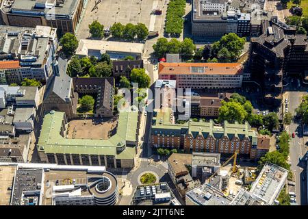 Veduta aerea, Chiesa di San Giovanni Battista, Propsteihof, Città, Dortmund, zona della Ruhr, Renania settentrionale-Vestfalia, Germania, sito di culto, DE, Europa, Faith Communi Foto Stock