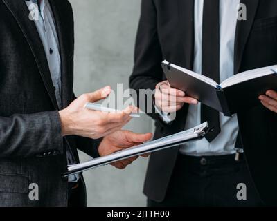 corporate meeting business project partnership Foto Stock