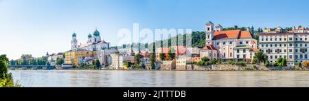 Vista su Passau, Baviera, Germania Foto Stock