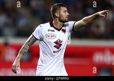 Gewiss Stadium, Bergamo, Italia, 01 settembre 2022, Karol Linetty di Torino FC gestes durante Atalanta BC vs Torino FC - campionato italiano di calcio Serie A match Foto Stock