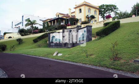 Monumento a Antero de Quental, Ponta Delgada, Sao Miguel, Azzorre, Portogallo Foto Stock