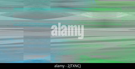 Immagine di sfondo astratta iridescente glitch art. Foto Stock