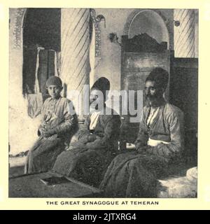 LA GRANDE SINAGOGA A TEHERAN dal libro " Ebrei in molte terre " di Adler, Elkan Nathan, 1861-1946; Jewish Publication Society of America Publication date 1905 Foto Stock