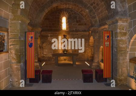 Cripta del monastero di San Pedro el Viejo, Huesca Foto Stock