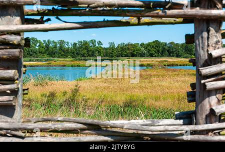 La riserva naturale di Ohre-Dromling si trova nel distretto Altmark di Salzwedel e nel distretto di Borde in Sassonia-Anhalt Foto Stock