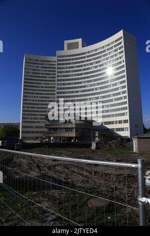Amburgo, Germania, grattacielo Euler-Hermes poco prima della demolizione Foto Stock