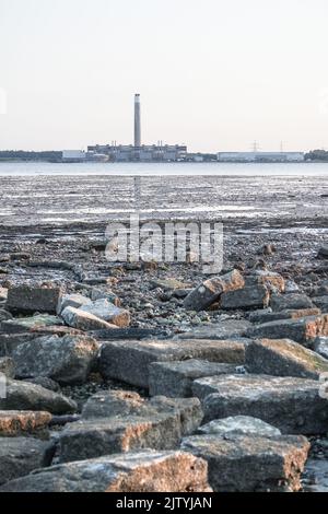 La centrale elettrica di Fawley si è spenta Foto Stock