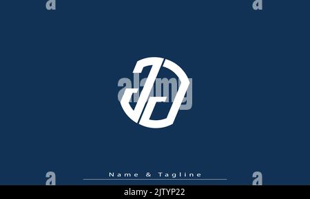 Lettere alfabetiche iniziali logo monogramma JJ Illustrazione Vettoriale