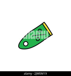 Buono sconto Doodle colorato isolato su sfondo bianco. Illustrazione Vettoriale