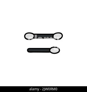 Applicatori colorati Doodle per eyeshadows isolati su sfondo bianco. Illustrazione Vettoriale