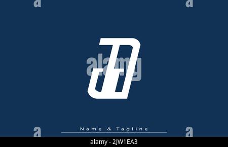 Lettere alfabetiche iniziali logo monogramma JJ Illustrazione Vettoriale