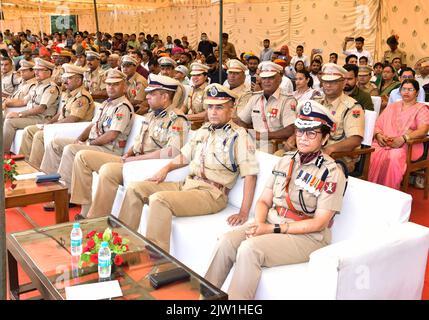 Beawar, Rajasthan, India. 2nd Set, 2022. Personale di polizia durante la cerimonia della Parata delle Convocazioni all'Accademia di polizia del Rajasthan a Jaipur. (Credit Image: © Sumit Saraswat/Pacific Press via ZUMA Press Wire) Credit: ZUMA Press, Inc./Alamy Live News Foto Stock