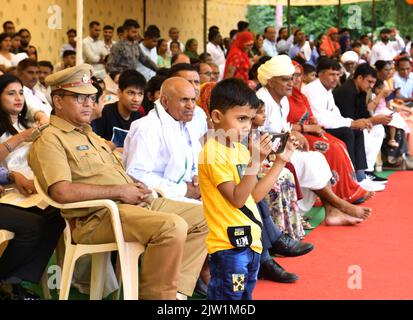 Beawar, Rajasthan, India. 2nd Set, 2022. Persone durante la cerimonia della Parata delle Convocazioni all'Accademia di polizia del Rajasthan a Jaipur. (Credit Image: © Sumit Saraswat/Pacific Press via ZUMA Press Wire) Credit: ZUMA Press, Inc./Alamy Live News Foto Stock