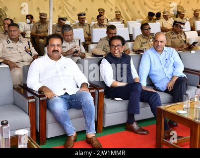 Beawar, Rajasthan, India. 2nd Set, 2022. Rajasthan Ministro dei Trasporti Pratap Singh Khachariyawas durante la cerimonia della Parata delle Convocazioni all'Accademia di polizia del Rajasthan a Jaipur. (Credit Image: © Sumit Saraswat/Pacific Press via ZUMA Press Wire) Credit: ZUMA Press, Inc./Alamy Live News Foto Stock