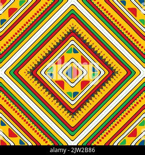 Modello senza giunture vettoriale di stile Najdi Foto Stock