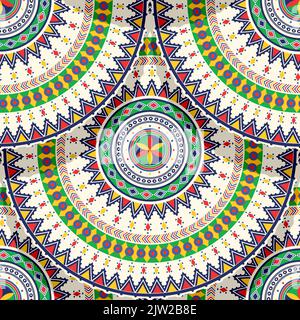 Modello senza giunture vettoriale di stile Najdi Foto Stock