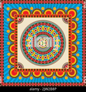 Modello senza giunture vettoriale di stile Najdi Foto Stock