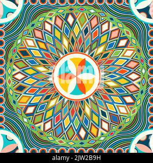 Modello senza giunture vettoriale di stile Najdi Foto Stock