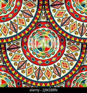 Modello senza giunture vettoriale di stile Najdi Foto Stock