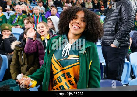 Sydney, Australia. 03rd Set, 2022. Tifosi di rugby durante la partita del Campionato di rugby eToro tra Australia e Sud Africa allo stadio Allianz di Sydney, Australia, il 3 settembre 2022. Foto di Peter Dovgan. Solo per uso editoriale, licenza richiesta per uso commerciale. Non è utilizzabile nelle scommesse, nei giochi o nelle pubblicazioni di un singolo club/campionato/giocatore. Credit: UK Sports Pics Ltd/Alamy Live News Foto Stock