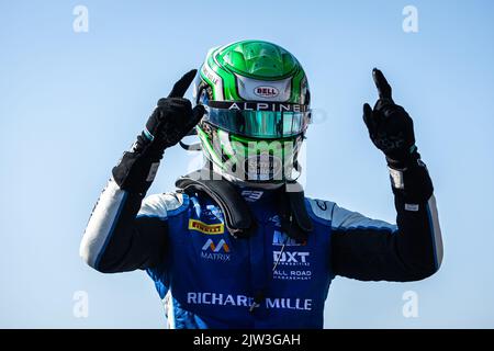 Zandvoort, Paesi Bassi. 03rd Set, 2022. COLLET Caio (bra), MP Motorsport, Dallara F3, ritratto durante il 12th° round del Campionato FIA Formula 2 2022, dal 2 al 4 settembre 2022 sul circuito di Zandvoort, in Olanda, Belgio - Foto Sebastiaan Rozendaal / Dutch Photo Agency / DPPI Credit: DPI Media/Alamy Live News Foto Stock