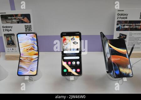 Copenhagen /Danimarca/03 Settembre 2022/ Samsung presenta nuovi prodotti a prome samsung a Copenhagen. (Foto..Francis Joseph Dean/Dean Pictures. Foto Stock