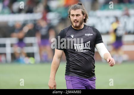 Newcastle, Regno Unito. 29th ago, 2022. Craig Mullen di Newcastle Thunder è raffigurato prima della partita del campionato TRA Newcastle Thunder e York City Knights a Kingston Park, Newcastle, sabato 3rd settembre 2022. (Credit: Chris Lishman | NOTIZIE MI) Credit: NOTIZIE MI & Sport /Alamy Live News Foto Stock