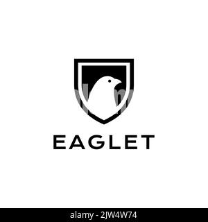 scudo con il logo little eagle Illustrazione Vettoriale