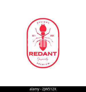 logo vintage rosso e colorato Illustrazione Vettoriale