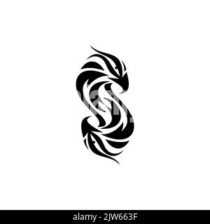 Lettera S aquila tribale logo icona grafica vettoriale Illustrazione Vettoriale
