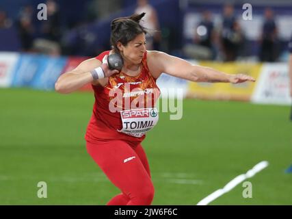 María Belén Toimil di Spagna Women's Shot Put Final durante il Campionato europeo di Atletica 2022 il 15 agosto 2022 a Monaco di Baviera, Germania - Foto Laurent Lairys / DPPI Foto Stock