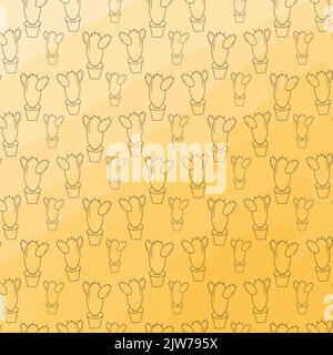 Motivo senza interruzioni con cactus di disegno. Texture di ripetizione vettoriale. Sfondo astratto. Trama. Design di stampa alla moda. Modello per carta da imballaggio, poster, cartoline, cartoline, cartellini, prezzi, banner Illustrazione Vettoriale