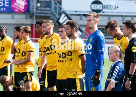 MAASTRICHT, PAESI BASSI - SETTEMBRE 4: Roda JC giocatori durante la partita olandese di Keukenkampioendivisie tra MVV e Roda JC allo Stadion de Geusselt il 4 Settembre 2022 a Maastricht, Paesi Bassi (Foto di Frank Kerbusch/Orange Pictures) Foto Stock