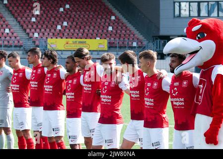 MAASTRICHT, PAESI BASSI - SETTEMBRE 4: Giocatori MVV durante la partita olandese di Keukenkampioendivisie tra MVV e Roda JC allo Stadion de Geusselt il 4 settembre 2022 a Maastricht, Paesi Bassi (Foto di Frank Kerbusch/Orange Pictures) Foto Stock