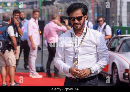 ZANDVOORT, PAESI BASSI - SETTEMBRE 4: Il Presidente della FIA Mohammed ben Sulayem durante la preparazione alla gara in vista del Gran Premio di Formula 1 a Cicuit Zandvoort il 4 settembre 2022 a Zandvoort, Paesi Bassi (Foto di Marcel ter Bals/Orange Pictures) Foto Stock