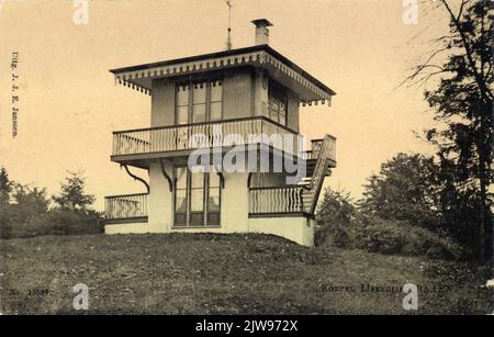 Vista sul lato anteriore e destro della cupola sulla Eemnesserweg in Baarn.n.b. La cupola fu demolita più tardi. Foto Stock