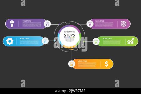 vettore modello disegno infografica illustrazione Illustrazione Vettoriale